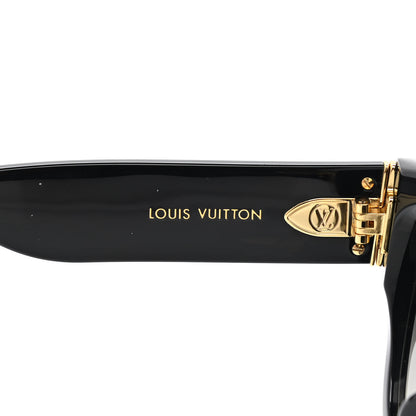 Louis Vuitton Acetate LV Empreinte Round Sunglasses Z1607E Black 5 of 6