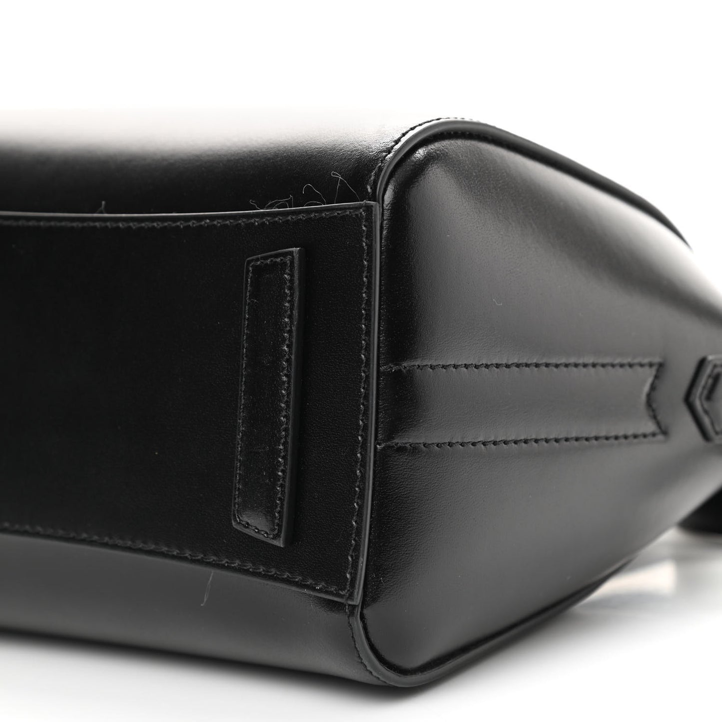 Shiny Lord Calfskin Mini Antigona Black