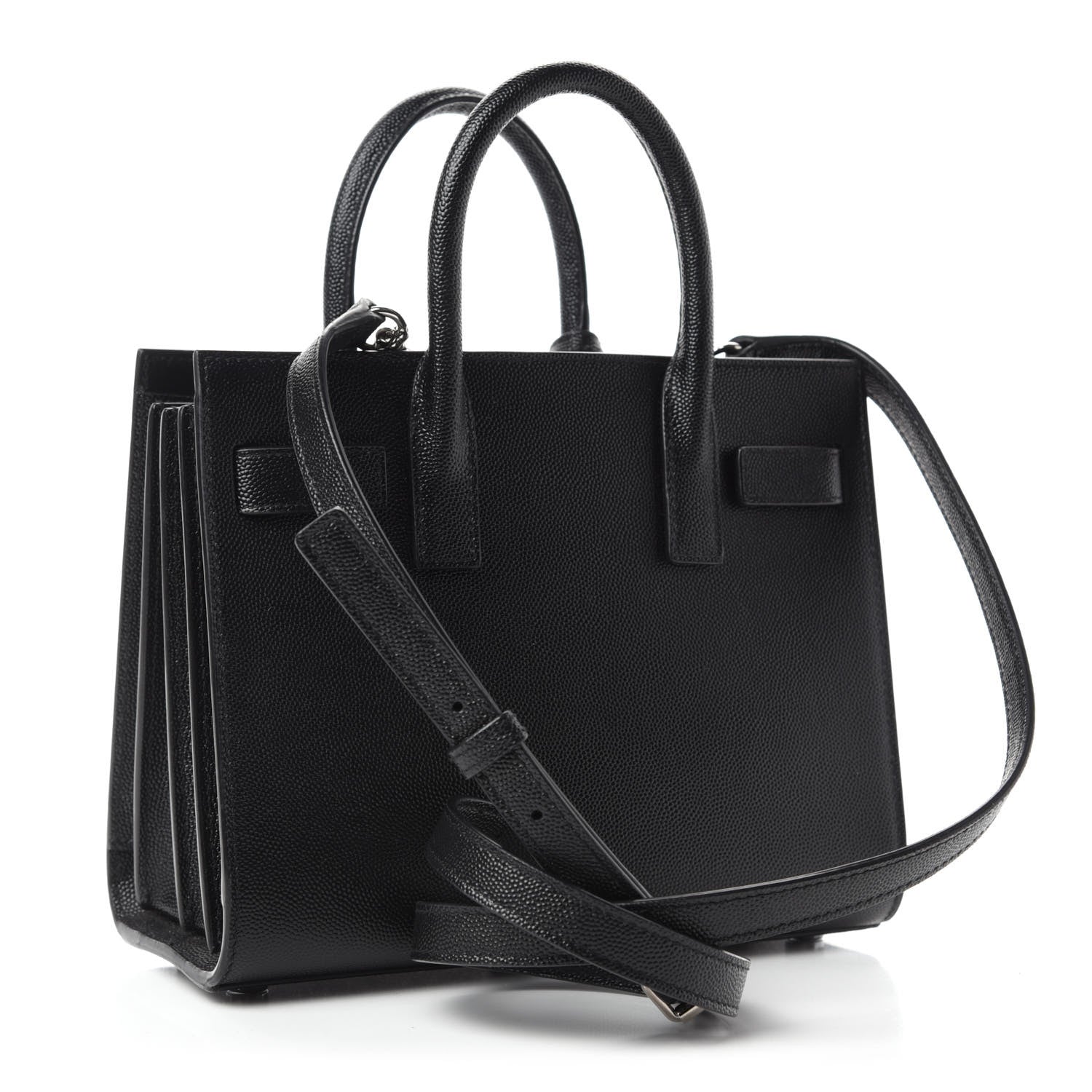 Saint Laurent Grained Calfskin Nano Sac De Jour Black 3 of 10