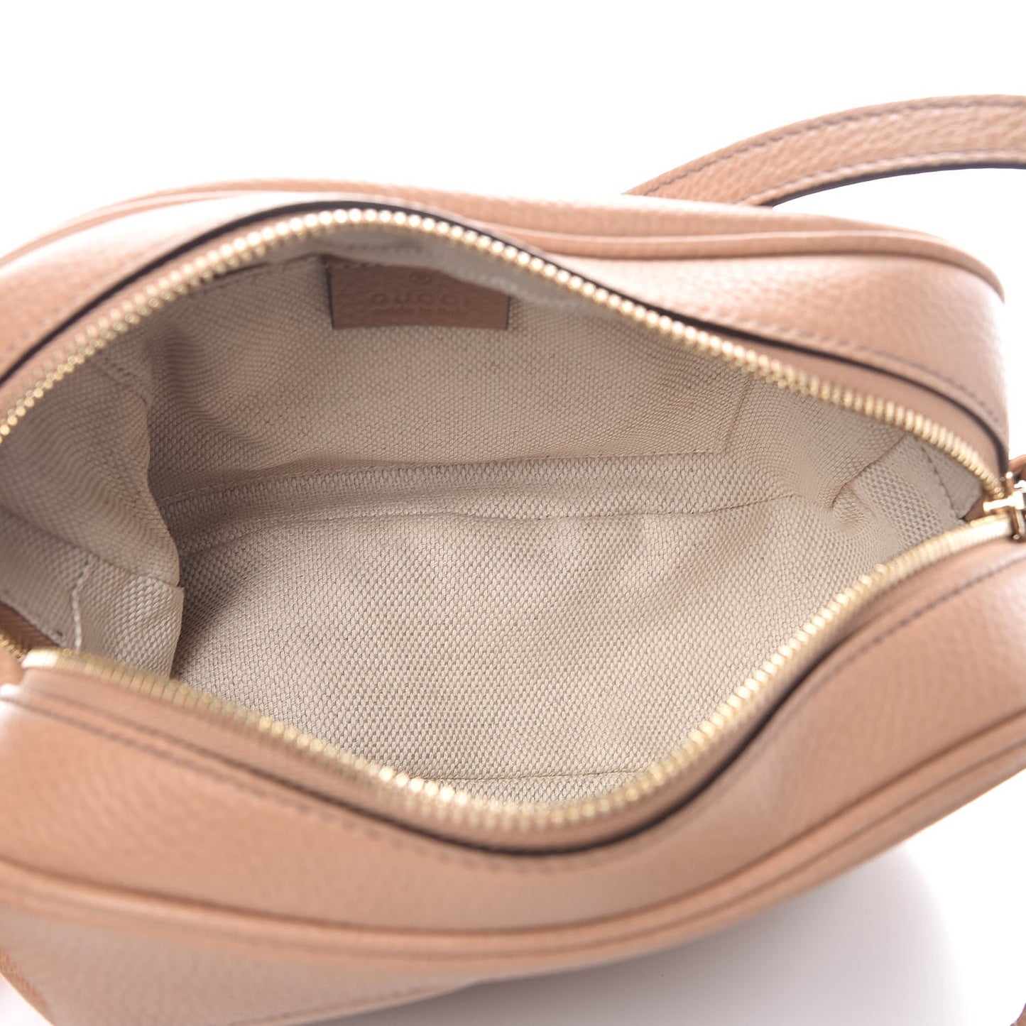 Pebbled Calfskin Small Soho Disco Bag Camelia