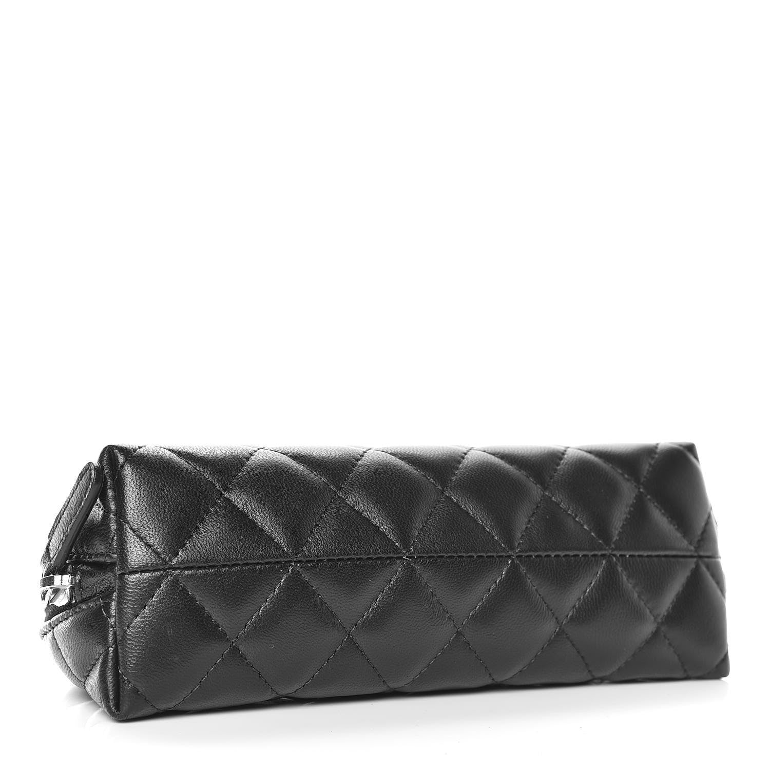 Chanel Lambskin Quilted Cosmetic Case Black 4 of 9