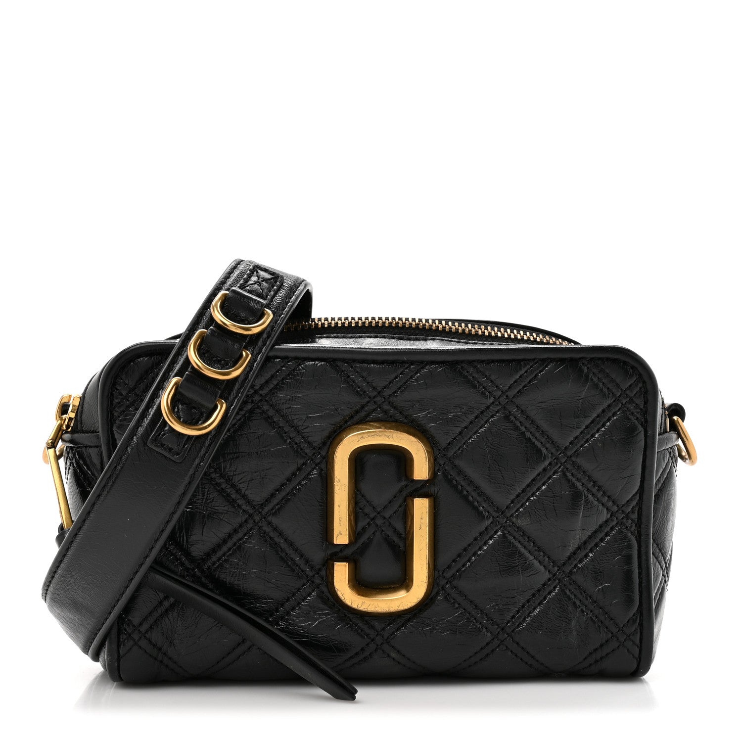 Marc Jacobs Lambskin Quilted The Softshot 21 Bag Black 1 of 14