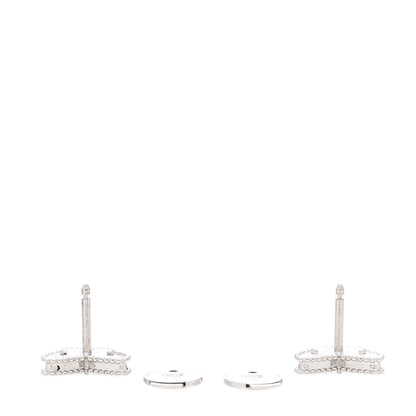 Van Cleef & Arpels 18K White Gold Turquoise Sweet Alhambra Butterfly Earrings 3 of 5