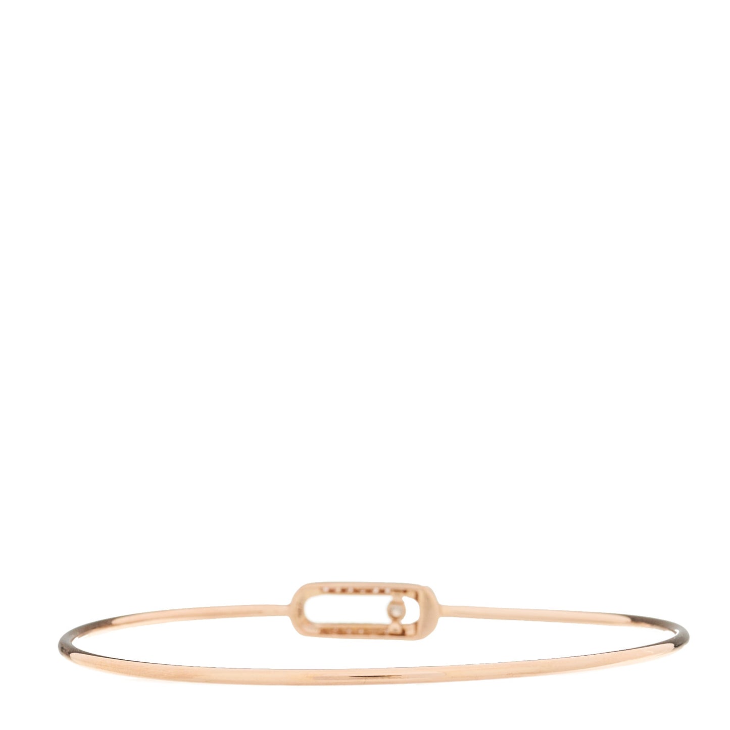 18K Rose Gold Diamond Move Uno Pave Flex Bangle Bracelet