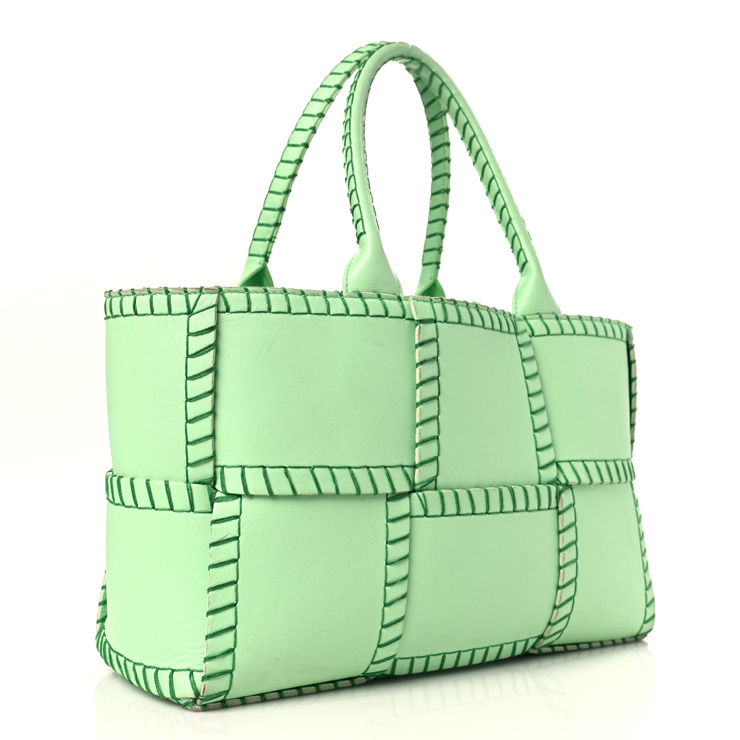 Bottega Veneta Nappa Maxi Intrecciato Overlock Stitched Small Arco Tote Wasabi Parakeet 4 of 11