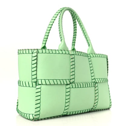 Bottega Veneta Nappa Maxi Intrecciato Overlock Stitched Small Arco Tote Wasabi Parakeet 4 of 11