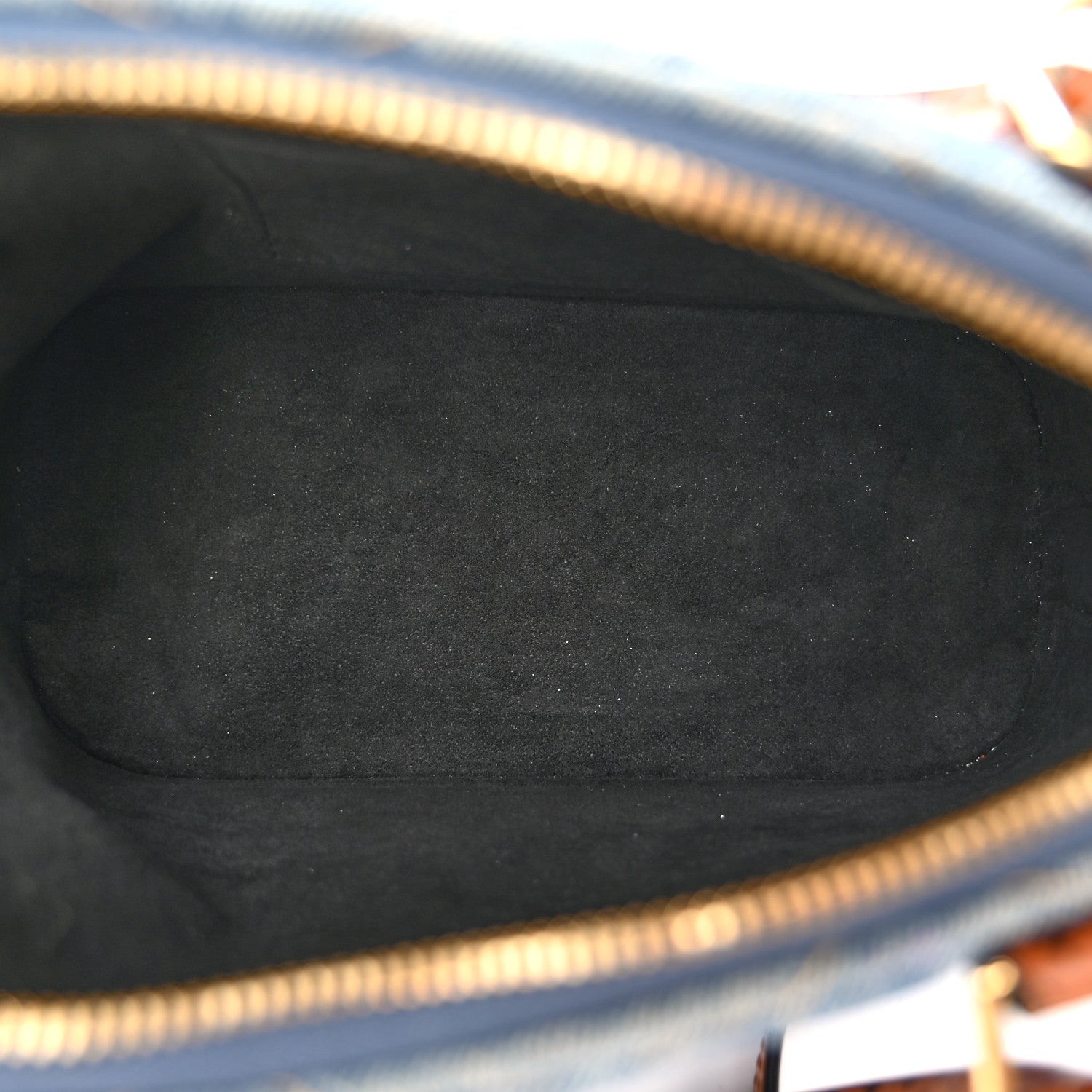 Louis Vuitton Denim Calfskin Reverse Monogram Malletage Alma BB Blue 5 of 10