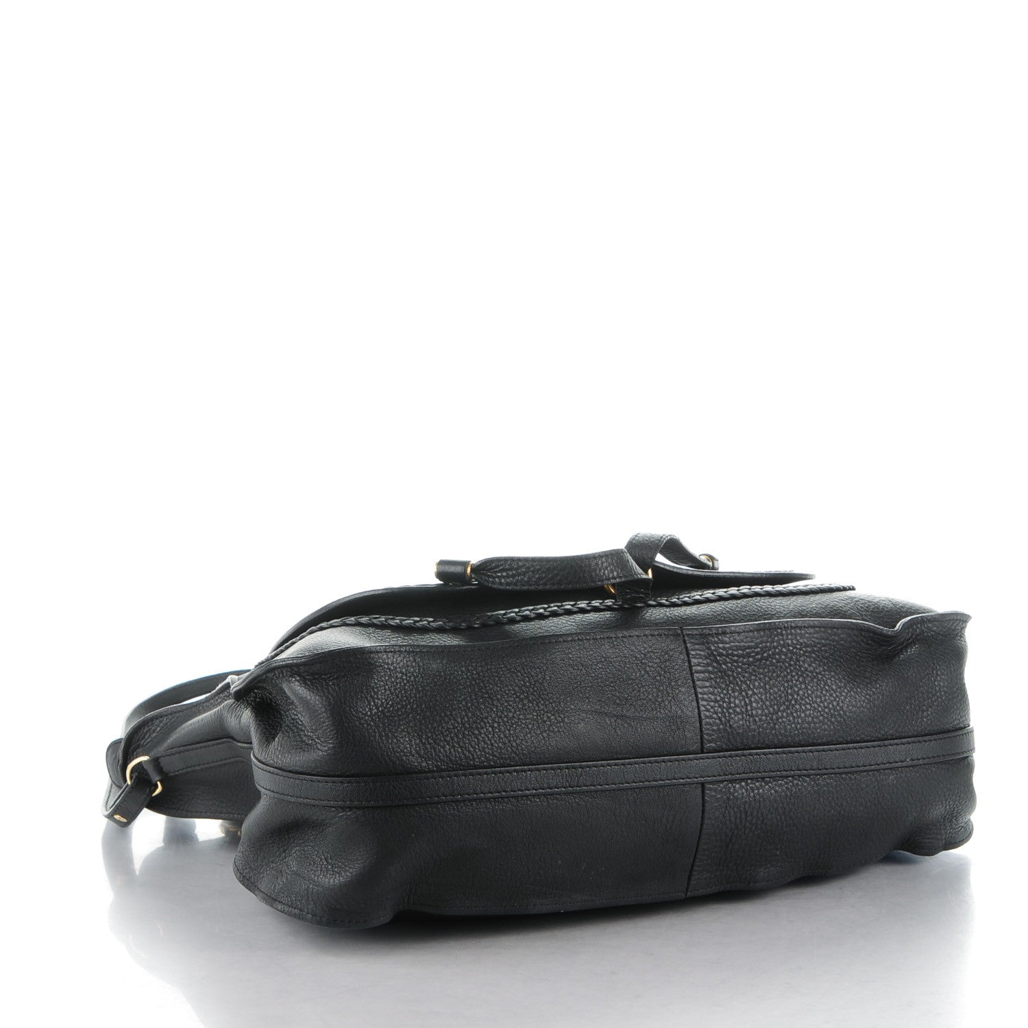 Chloe Calfskin Braided Large Marcie Satchel Black 4 of 7