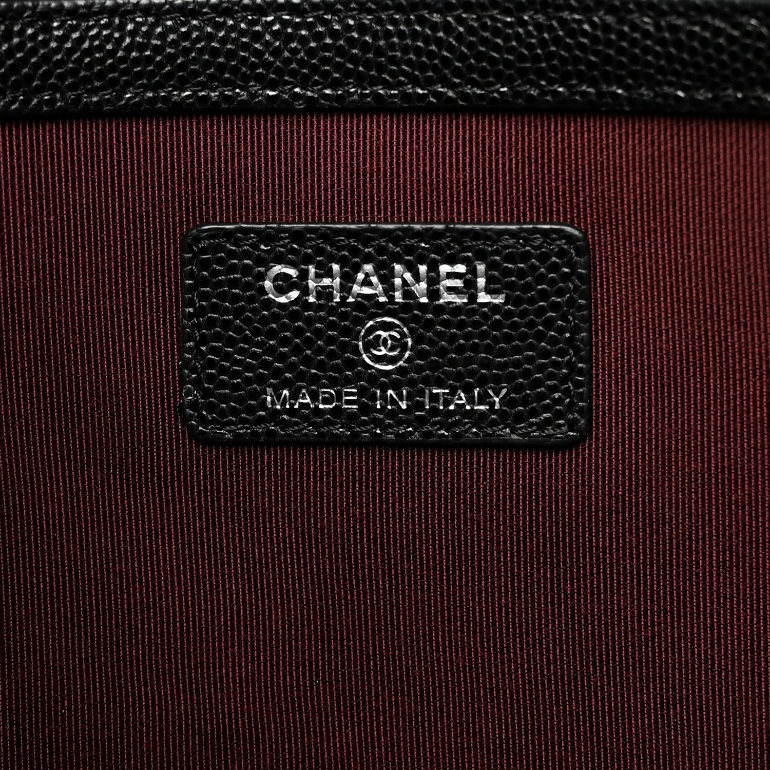 Chanel Caviar Chevron Quilted Large Cosmetic Case Black 6 of 7