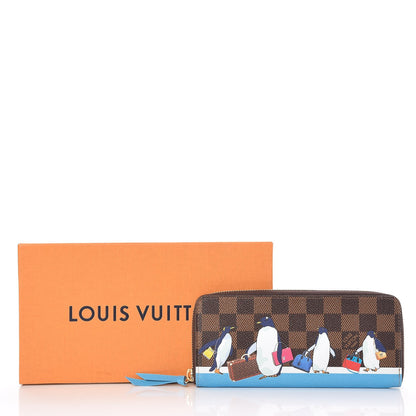 Louis Vuitton Damier Ebene 2017 Christmas Animation Clemence Wallet 8 of 8