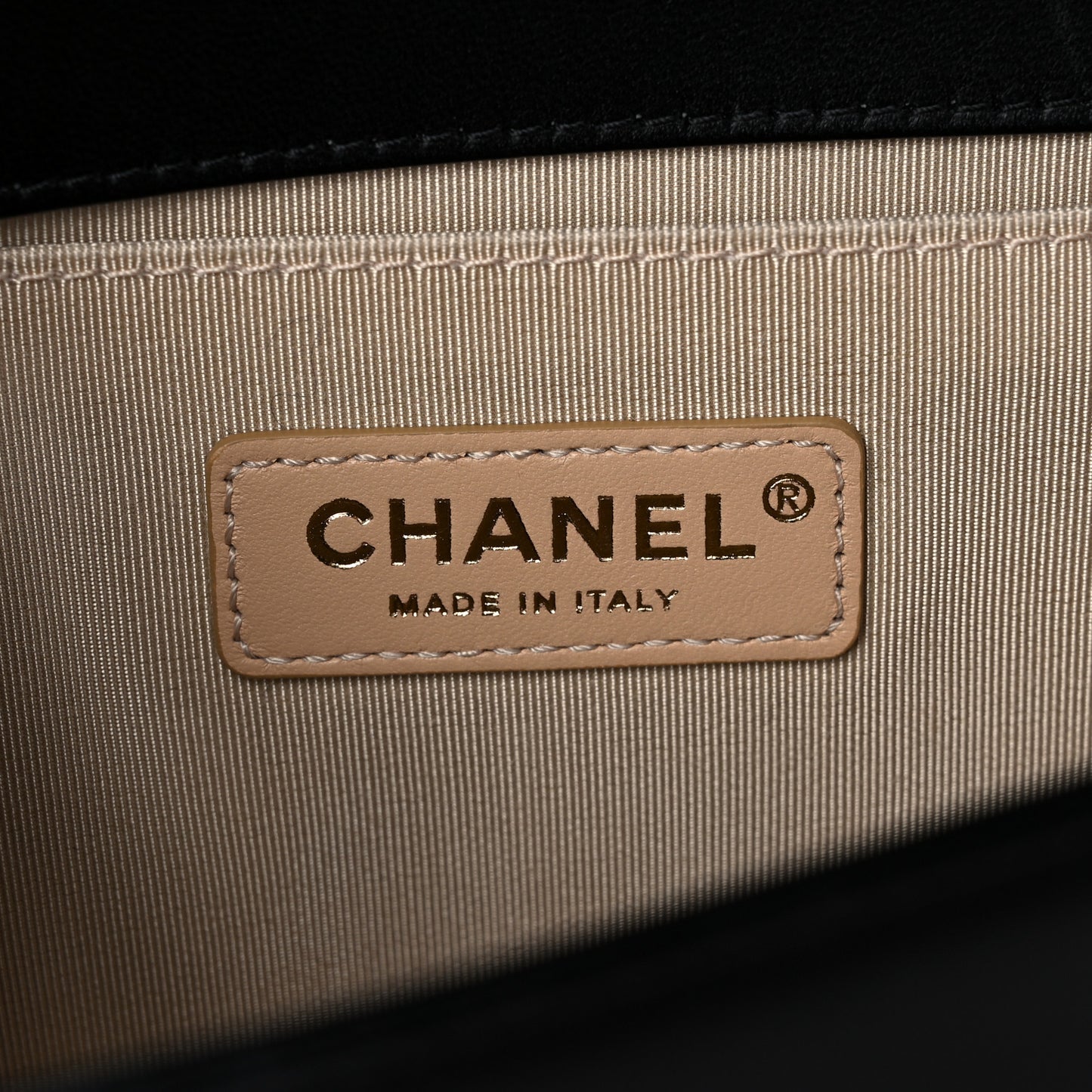 Lambskin Quilted Medium Chain Detail Boy Flap Black