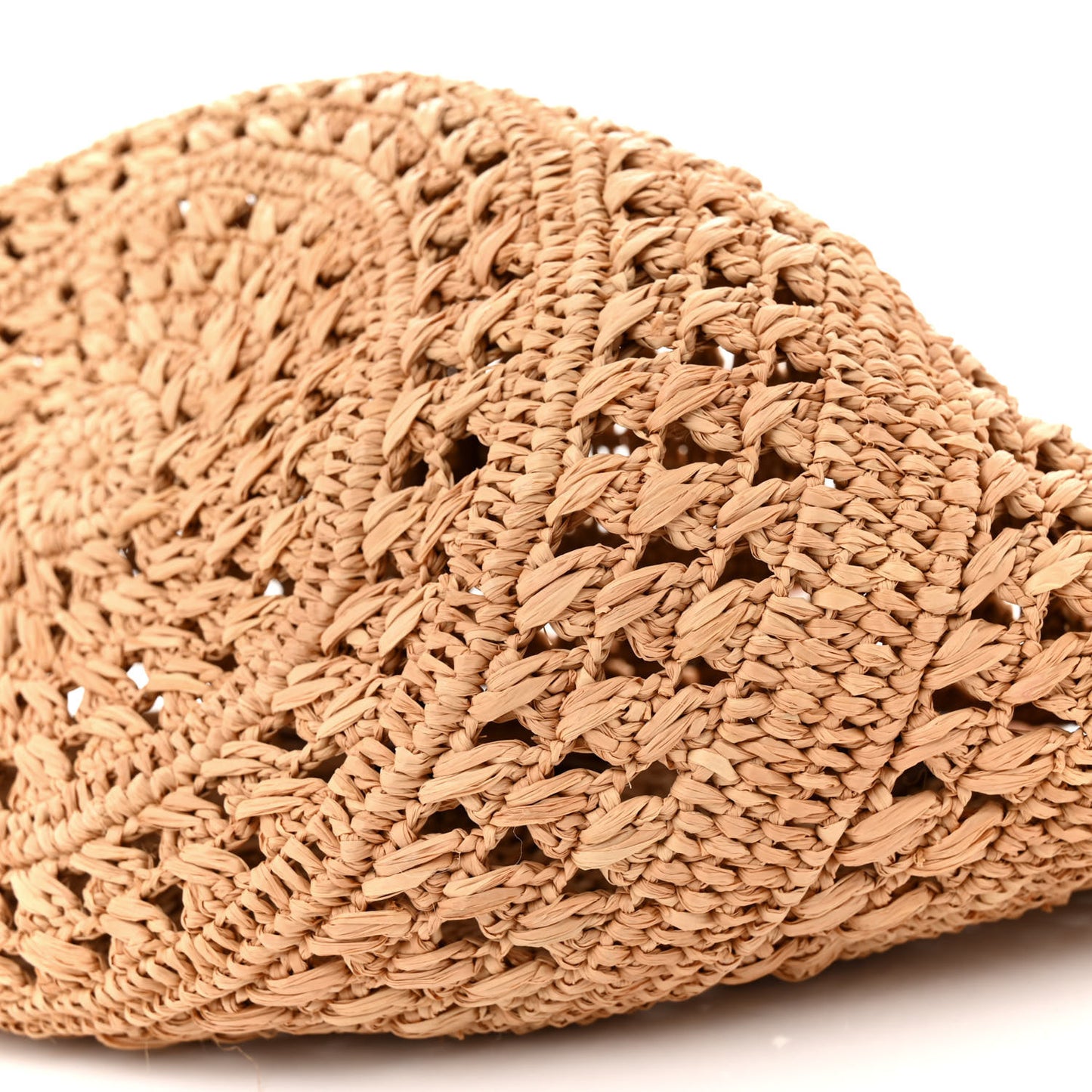 Raffia Calfskin Small Panier Tote Naturel