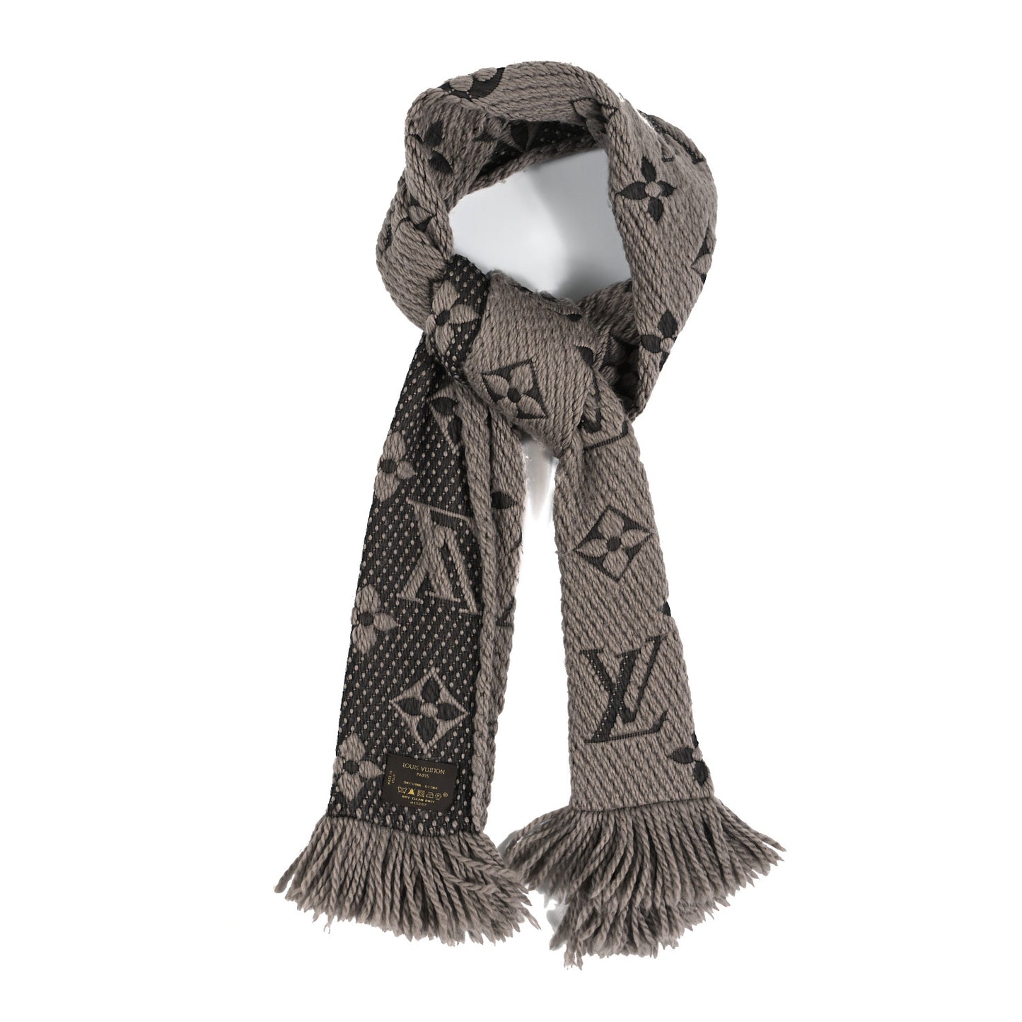 Wool Silk Logomania Scarf Verone