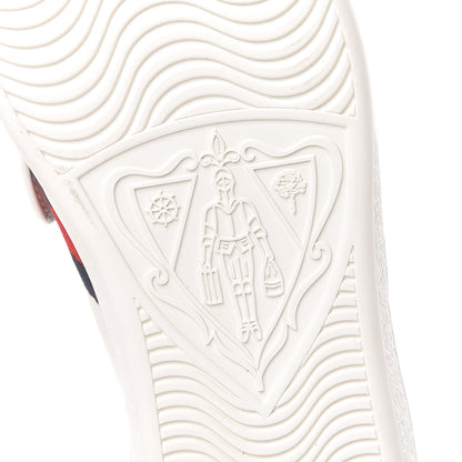Gucci Calfskin Ayers Blind For Love Embroidered Womens Ace Sneakers 35.5 White 8 of 13