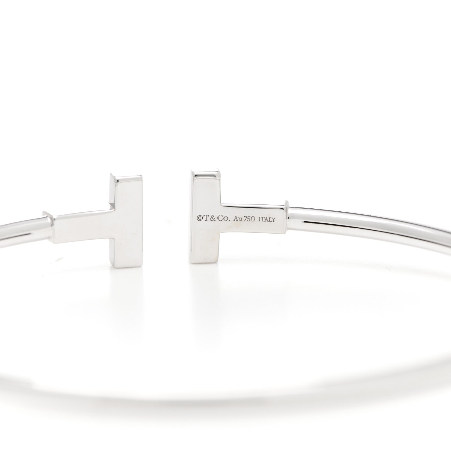 Tiffany 18K White Gold T Wire Bracelet 3 of 4