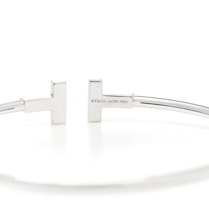 Tiffany 18K White Gold T Wire Bracelet 3 of 4