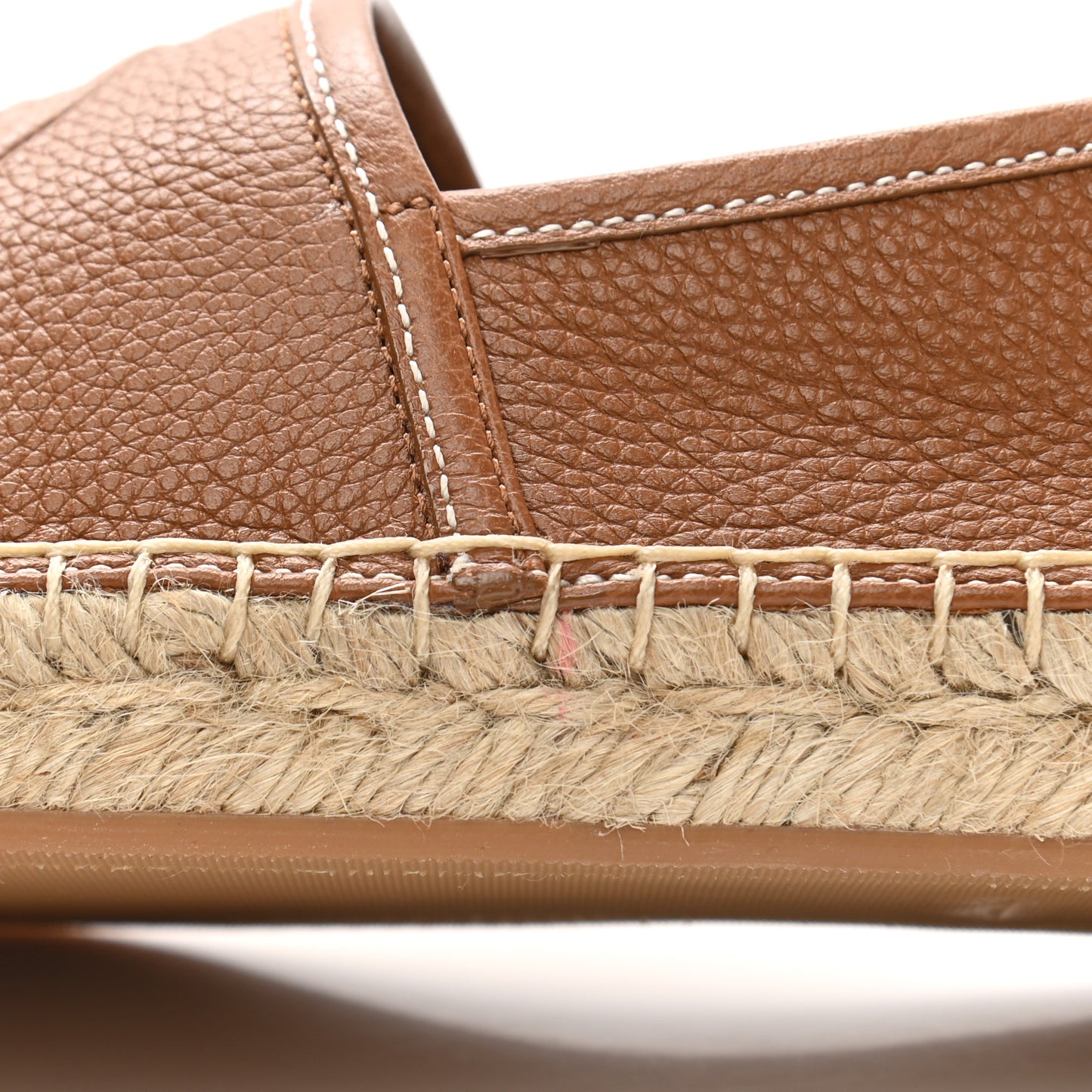 Monogram Leather Starboard Espadrille Flats 39.5 Brown