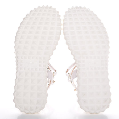 Valentino Garavani Calfskin Rockstud Gladiator Sandals 38 White 5 of 7