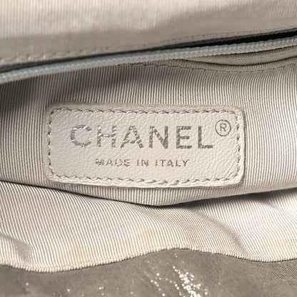 Chanel Iridescent Calfskin Chevron Quilted Small Urban Spirit Backpack Silver 6 of 11