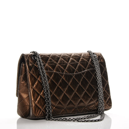 Chanel Metallic Aged Calfskin Quilted 2.55 Reissue 226 Flap Dark Gold 3 of 7