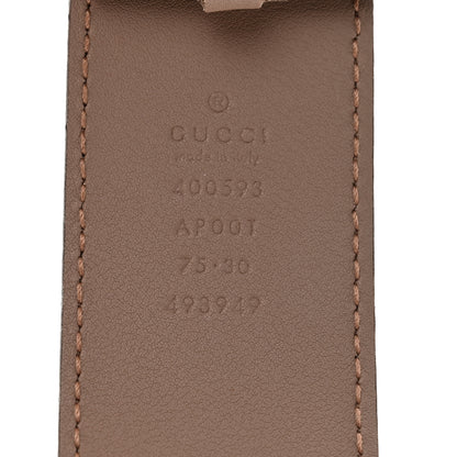 Gucci Calfskin Double G 40mm Belt 75 30 Porcelain Rose 3 of 4