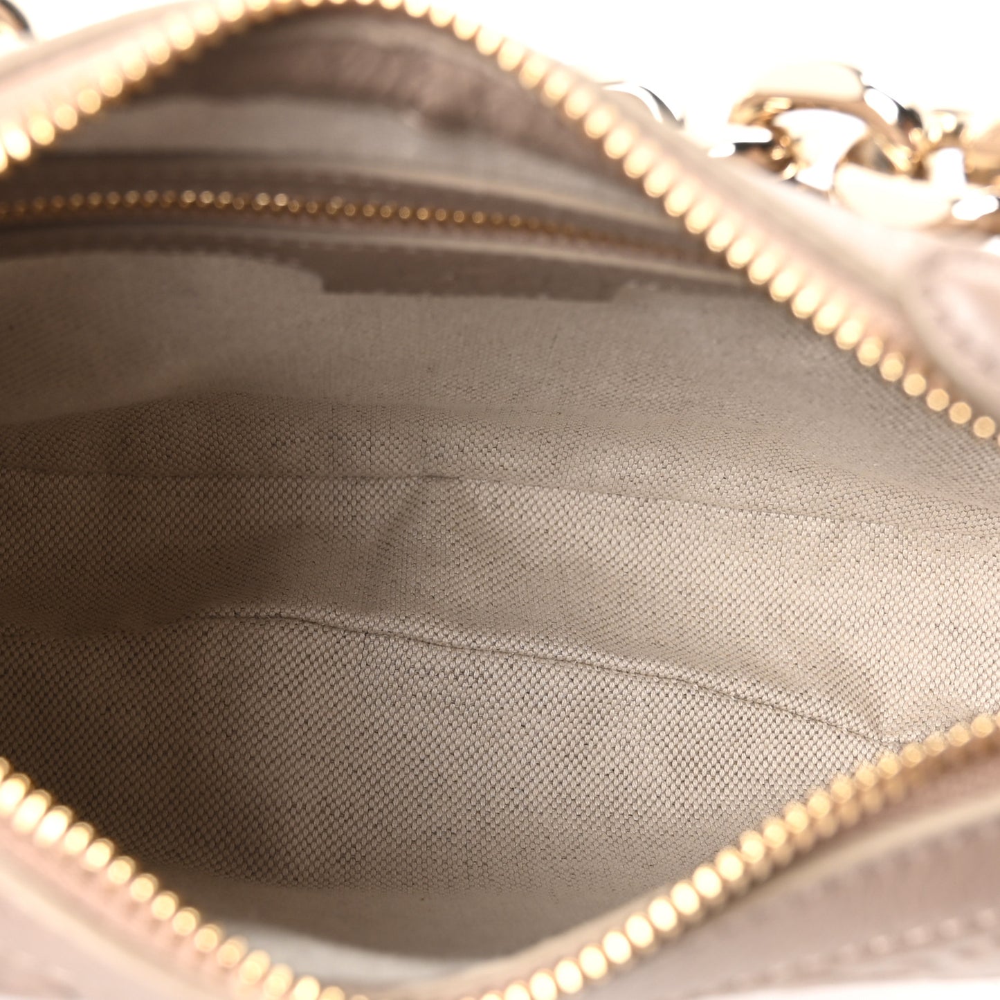 GG Grainy Calfskin Emblem Medium Half Moon Shoulder Bag Taupe