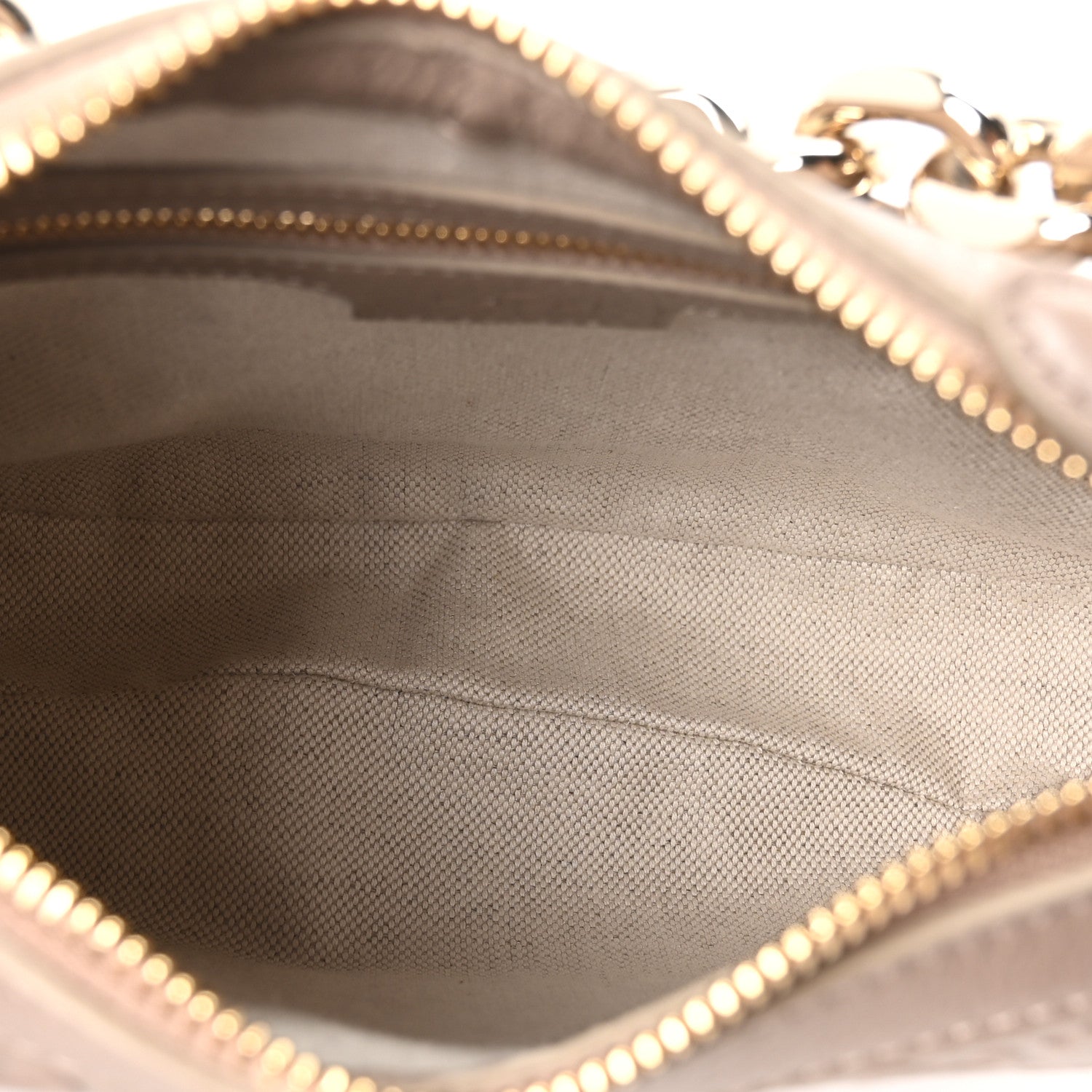 Gucci GG Grainy Calfskin Emblem Medium Half Moon Shoulder Bag Taupe 5 of 11