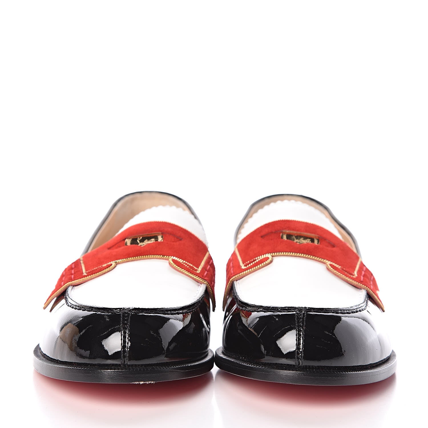Christian Louboutin Patent Suede Monana Flats 38 Black 2 of 8