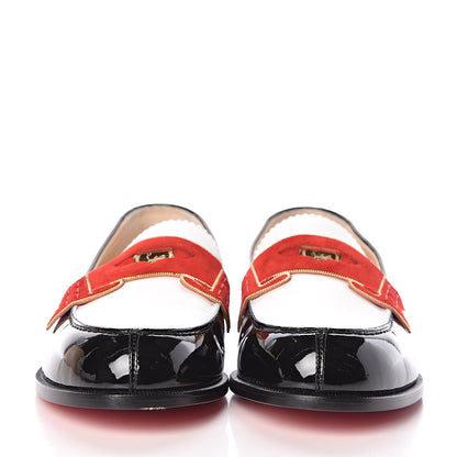 Christian Louboutin Patent Suede Monana Flats 38 Black 2 of 8