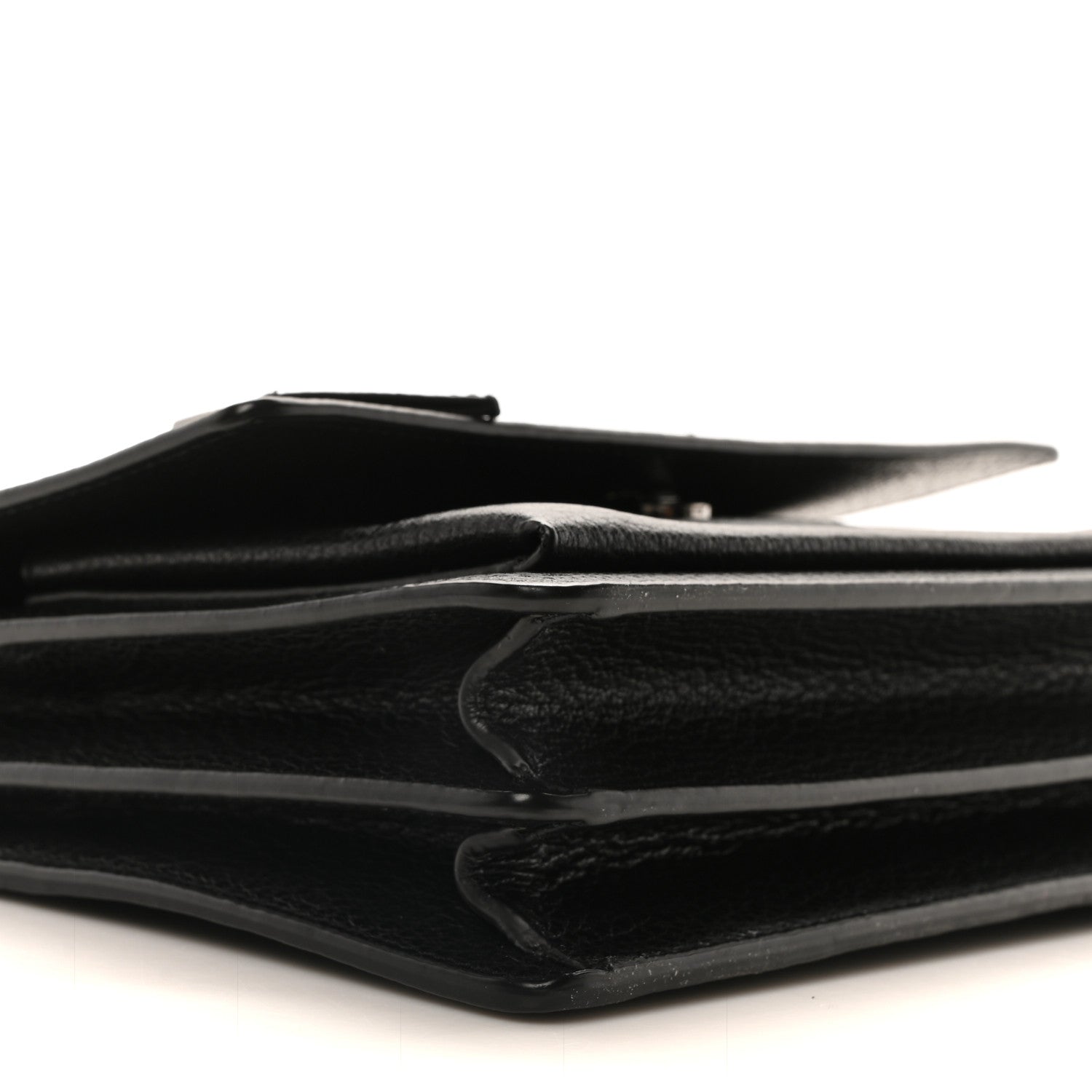 Saint Laurent Grained Calfskin Medium Monogram Sunset Satchel Black 10 of 10