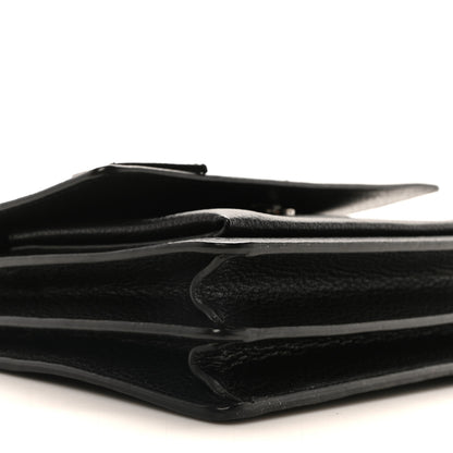 Saint Laurent Grained Calfskin Medium Monogram Sunset Satchel Black 10 of 10