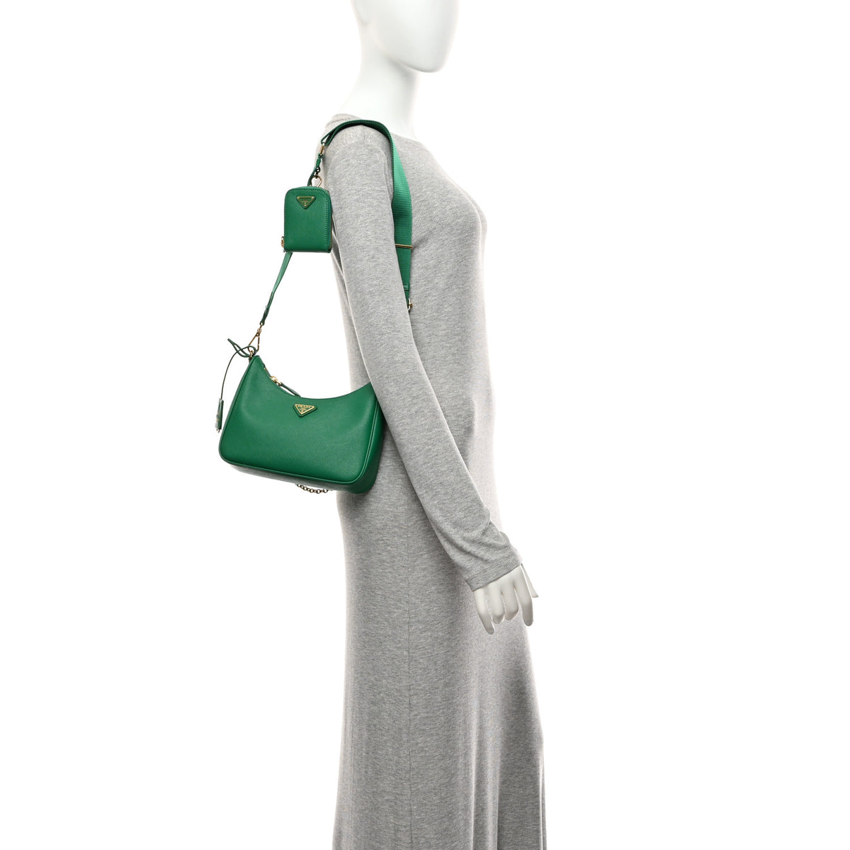 Prada Saffiano Lux Re-Edition 2005 Shoulder Bag Mango 2 of 10