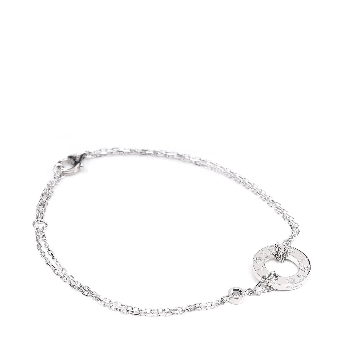 18K White Gold Diamond LOVE Bracelet