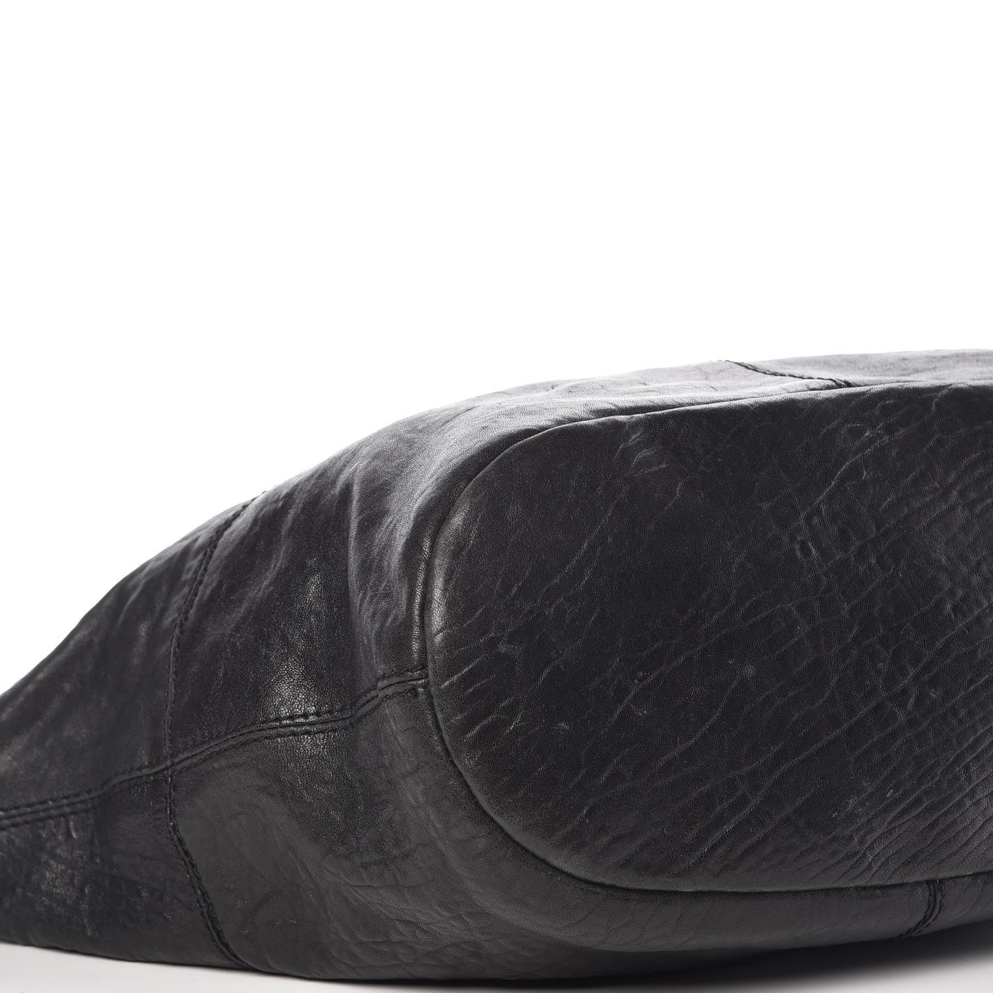 Wrinkled Lambskin Large Chain Wrap Nightingale Black