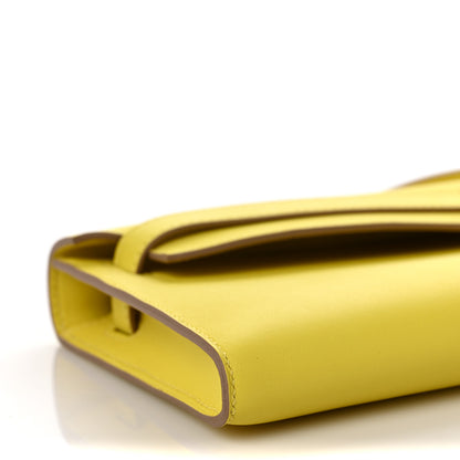 Hermes Swift Kelly Cut Clutch Pochette Lime 7 of 8