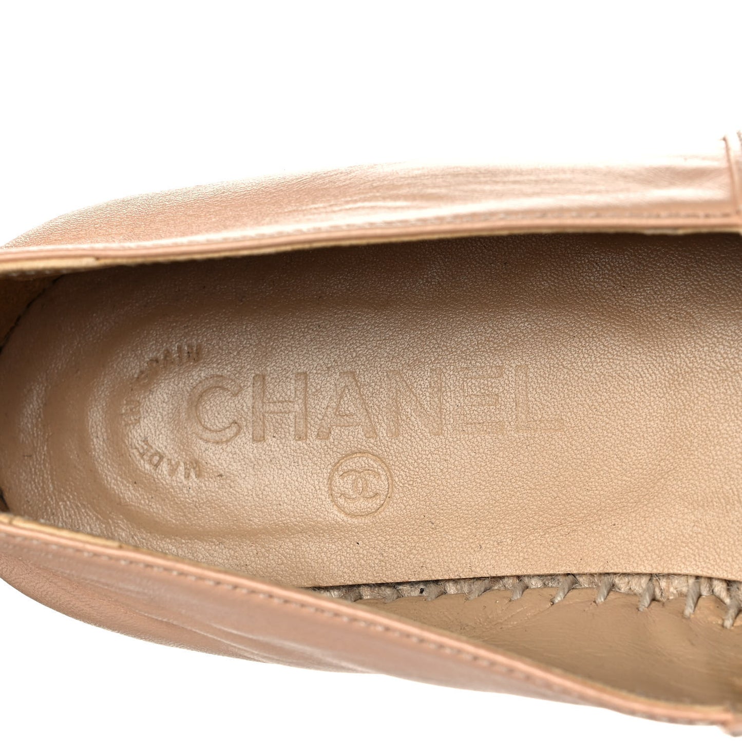 Lambskin CC Espadrilles 39 Nude