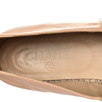 Chanel Lambskin CC Espadrilles 39 Nude 8 of 9