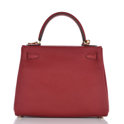 Hermes Togo Kelly Retourne 28 Rouge Grenat 6 of 37