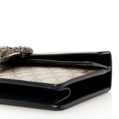 Gucci GG Supreme Monogram Suede Crystal Small Dionysus Shoulder Bag Beige Ebony Black 10 of 10
