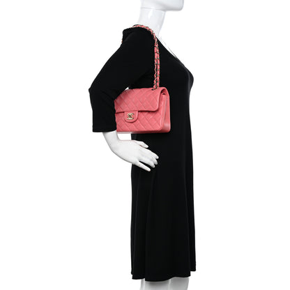Chanel Caviar Quilted Small Double Flap Pink 2 of 11