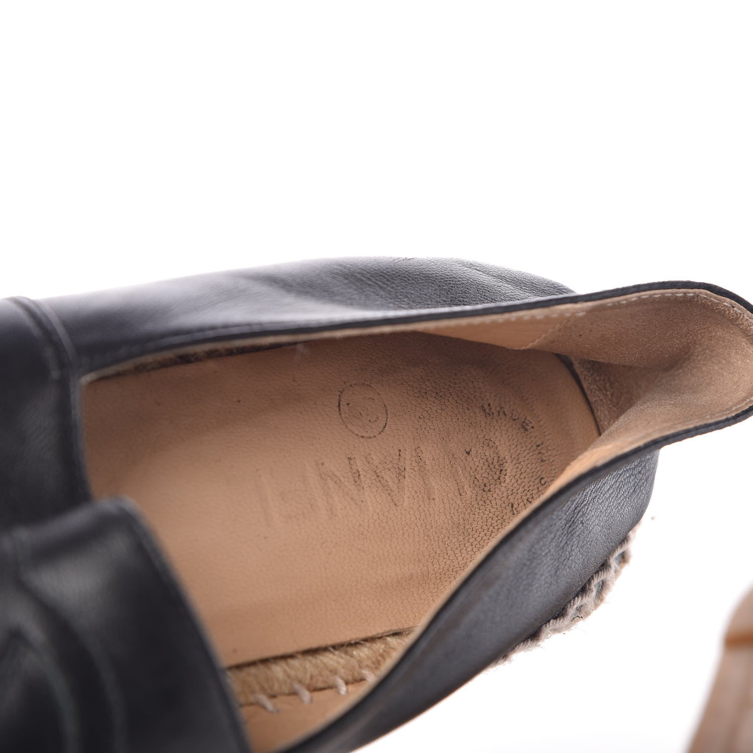 Chanel Lambskin CC Espadrilles 38 Black 10 of 16
