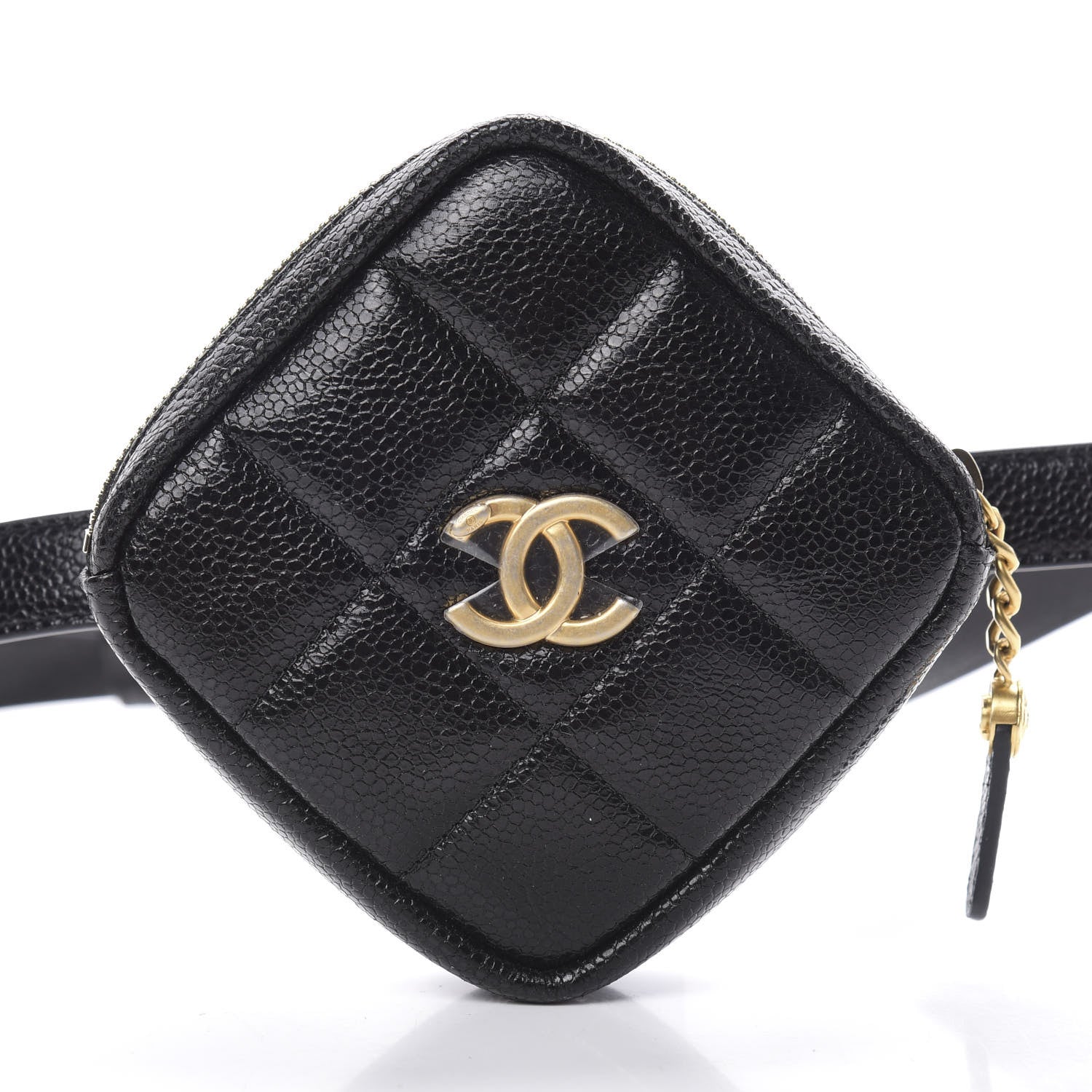 Chanel Caviar Quilted Coin Purse Belt Bag Black 8 of 10