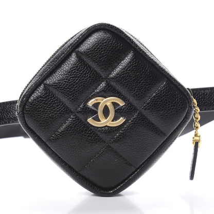 Chanel Caviar Quilted Coin Purse Belt Bag Black 8 of 10