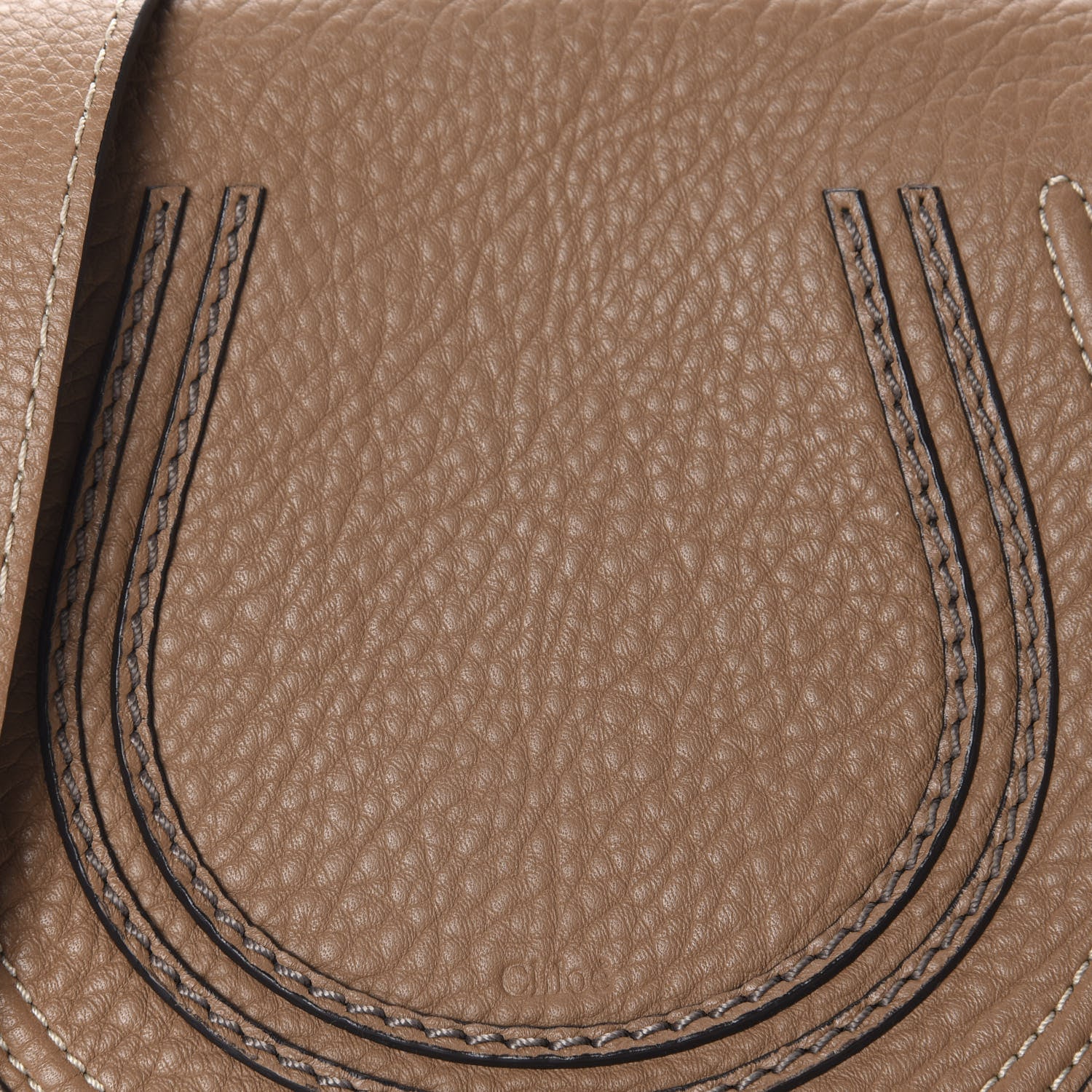 Chloe Calfskin Mini Marcie Round Crossbody Bag Nut 10 of 10