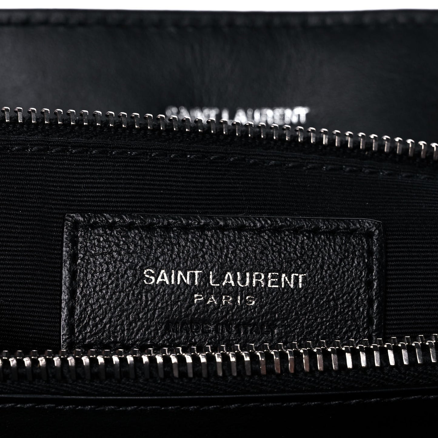 Calfskin Y Quilted Monogram Large Loulou Chain Satchel Black