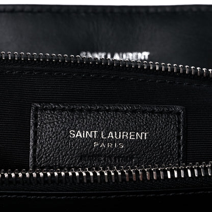 Saint Laurent Calfskin Y Quilted Monogram Large Loulou Chain Satchel Black 6 of 11