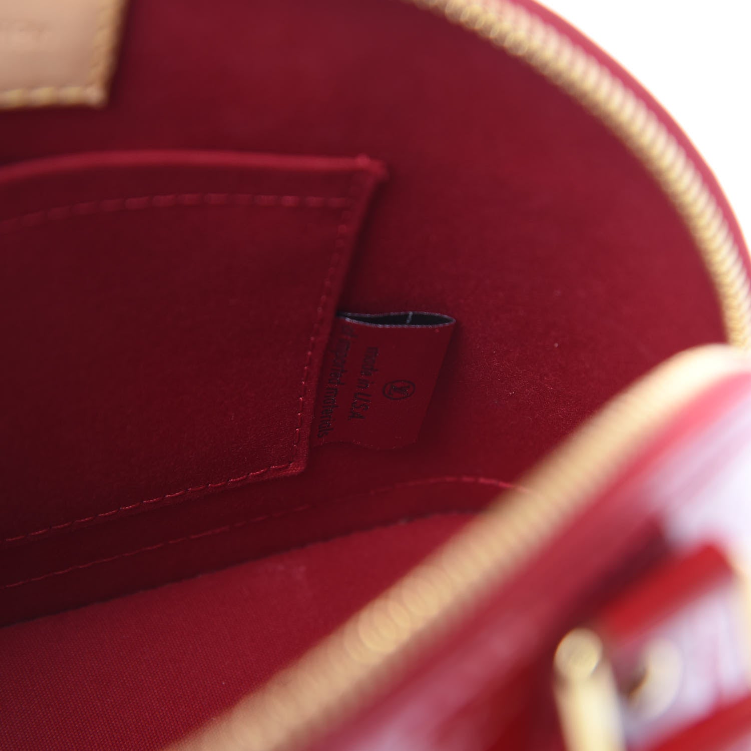 Louis Vuitton Vernis Alma BB Pomme D'Amour 8 of 15