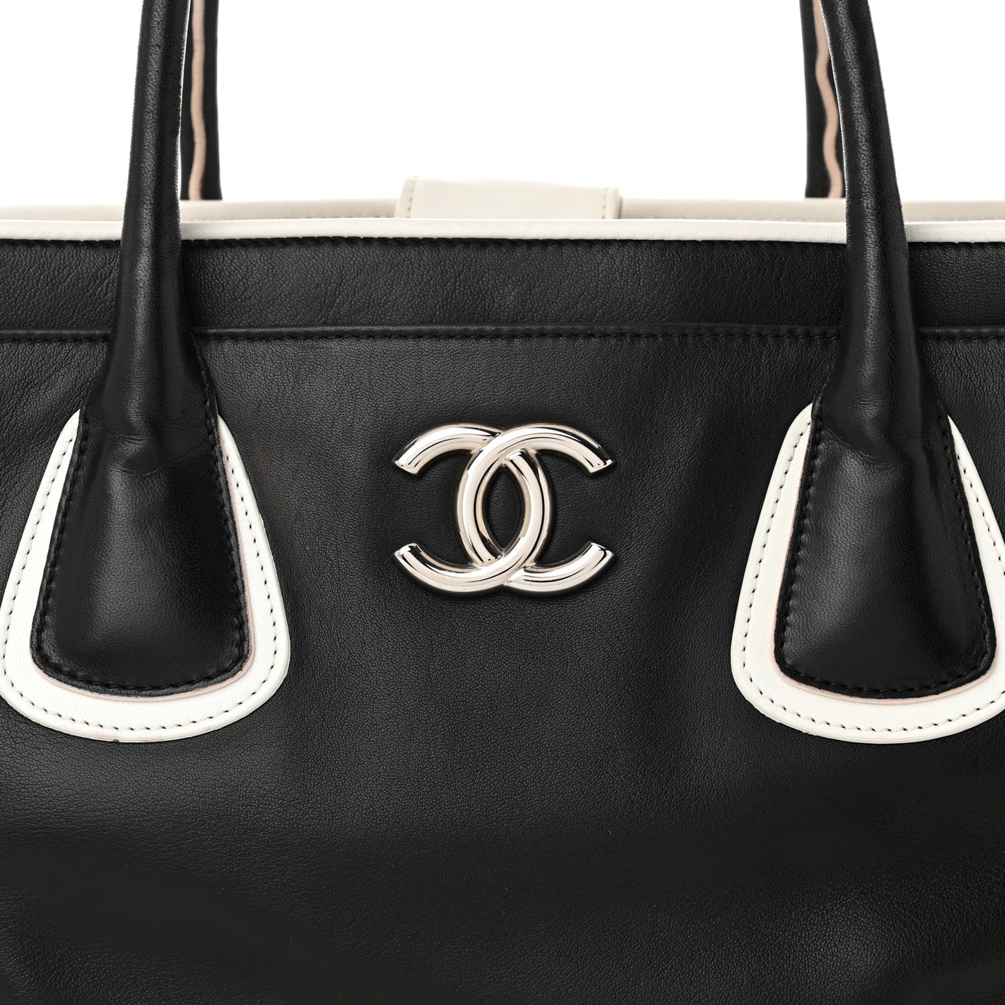 Lambskin Executive Cerf Shopper Tote Black