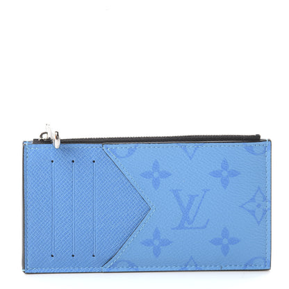 Louis Vuitton Taigarama Coin Card Holder Blue Lagoon 1 of 6