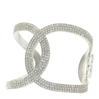 Chanel Crystal CC Cuff Silver 1 of 8